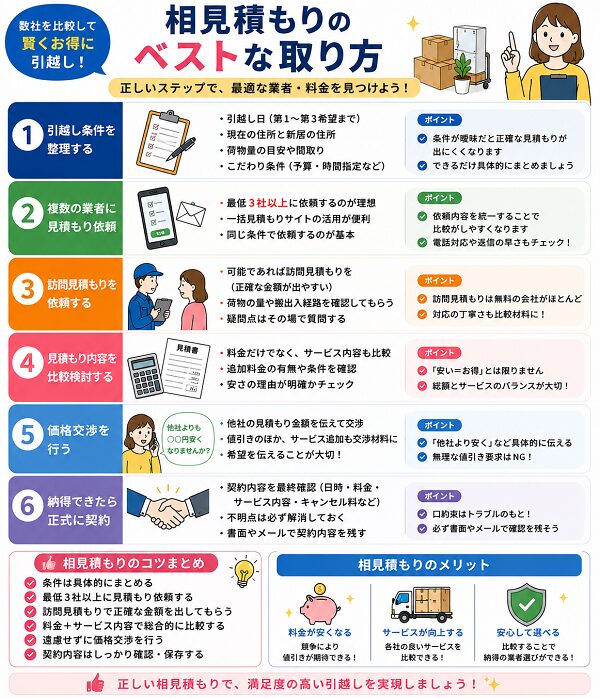 相見積もりのベストな取り方