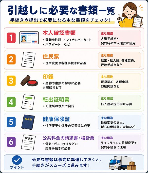 引越しに必要な書類一覧