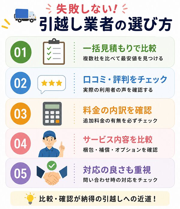 失敗しない引越し業者の選び方