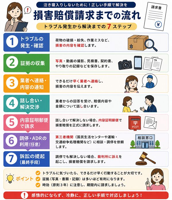 損害賠償請求までの流れ