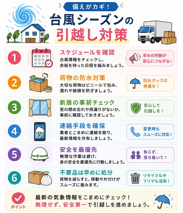 台風シーズンの引越し対策