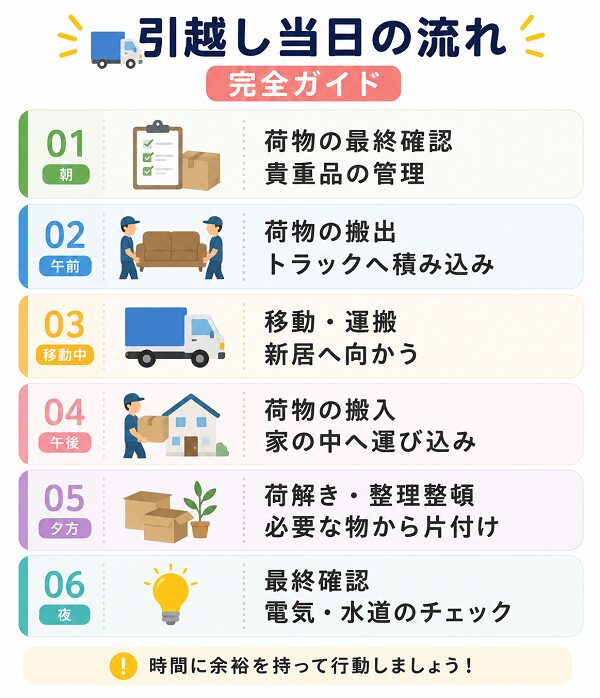引越し当日の流れ