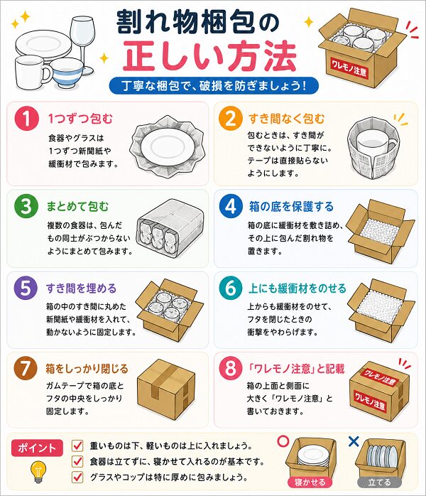 割れ物梱包の正しい方法