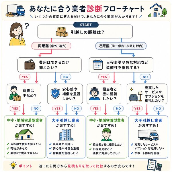 あなたに合う業者診断フローチャート