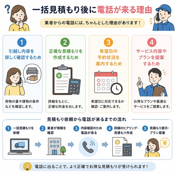 一括見積もり後に電話が来る理由(見積もり依頼後の流れ)