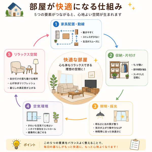 部屋が快適になる仕組み