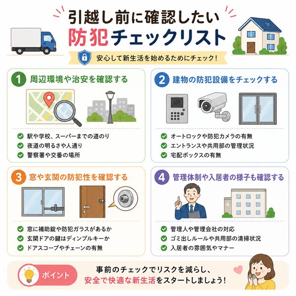 引越し前に確認したい防犯チェックリスト