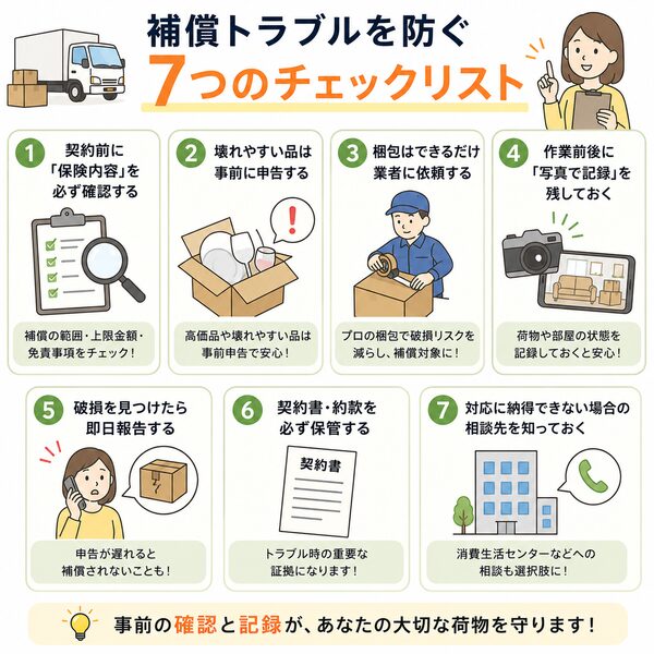 補償トラブルを防ぐ7つのチェックリスト