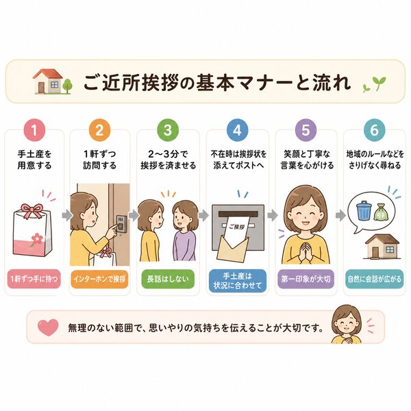 ご近所挨拶の基本マナーと流れ