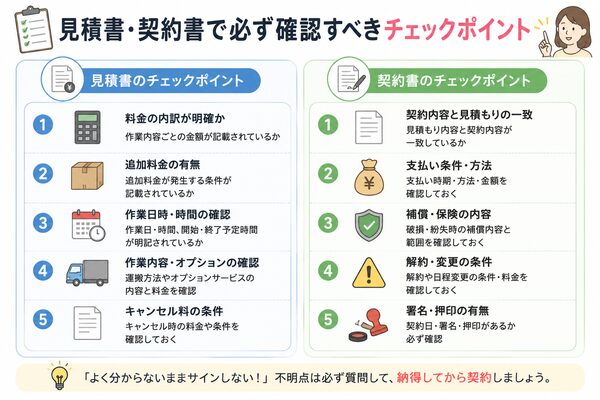 見積書・契約書で必ず確認すべきチェックポイント