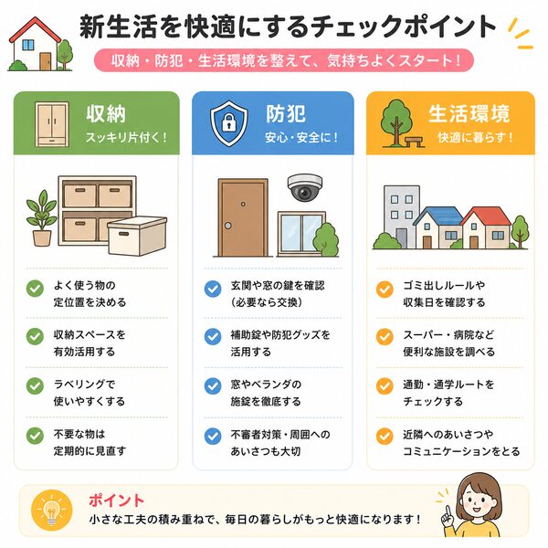 新生活を快適にするチェックポイント