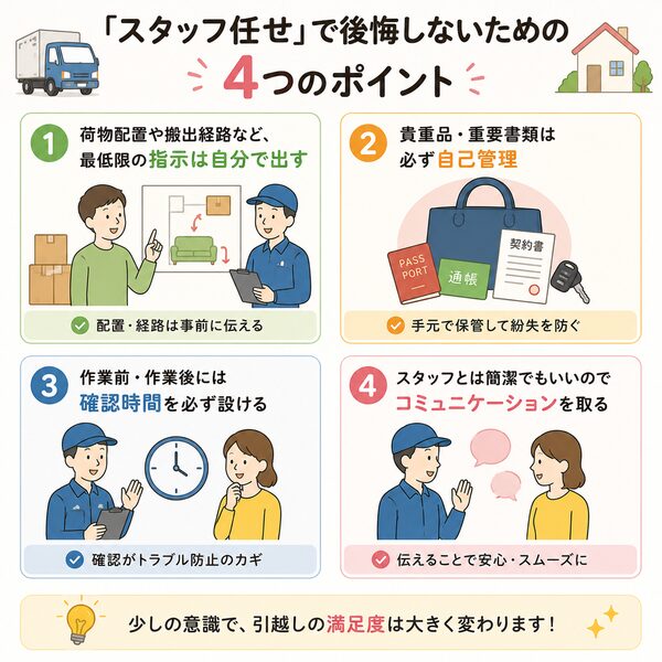 「スタッフ任せ」で後悔しないための4つのポイント