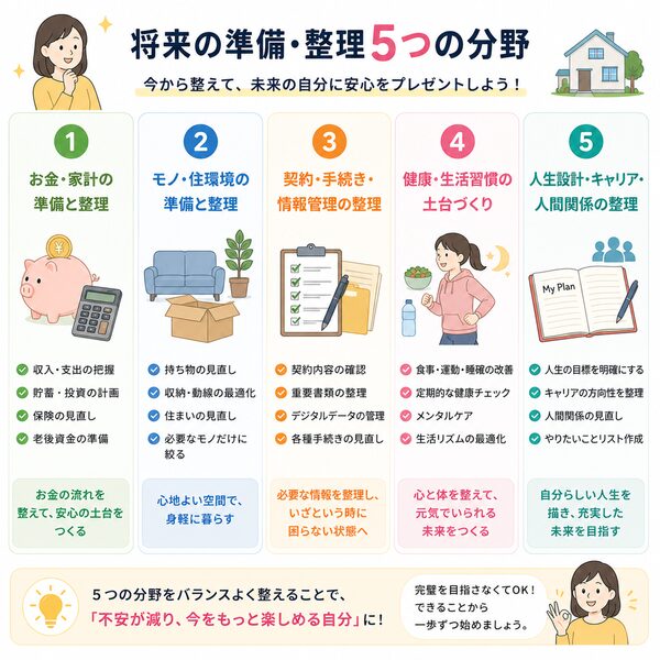 将来の準備・整理「5つの分野」一覧図