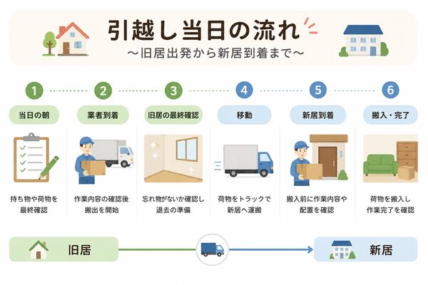 引越し当日の流れ