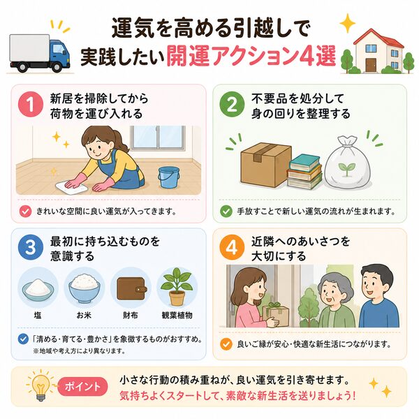 運気を高める引越しで実践したい開運アクション4選
