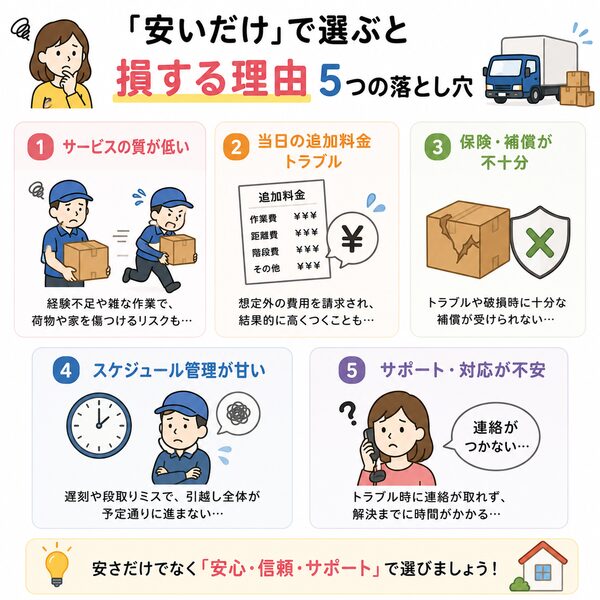 「安いだけ」で選ぶと損する理由(5つの落とし穴)