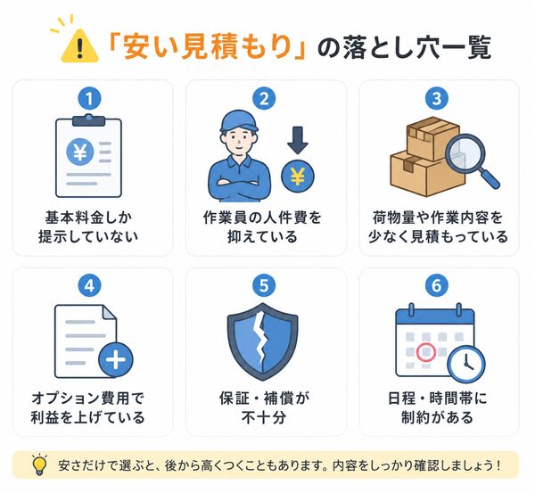 「安い見積もり」の落とし穴一覧